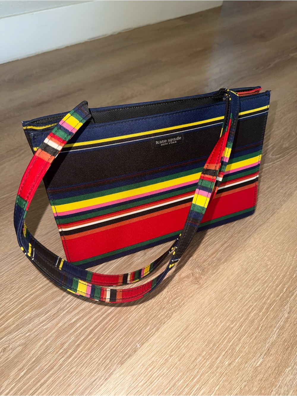 kate spade Multicolor Striped Shoulder Bag - Red, Navy & Yellow